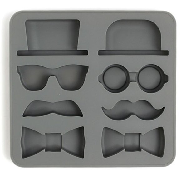 Kikkerland Gentleman's Silicone Ice Cube Tray - Picture 1 of 2